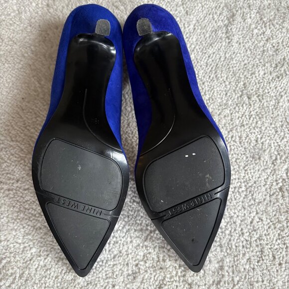 Nine West Purple Suede Pointed Toe Pumps Chic Classic Heels 9.5 - Picture 6 of 7